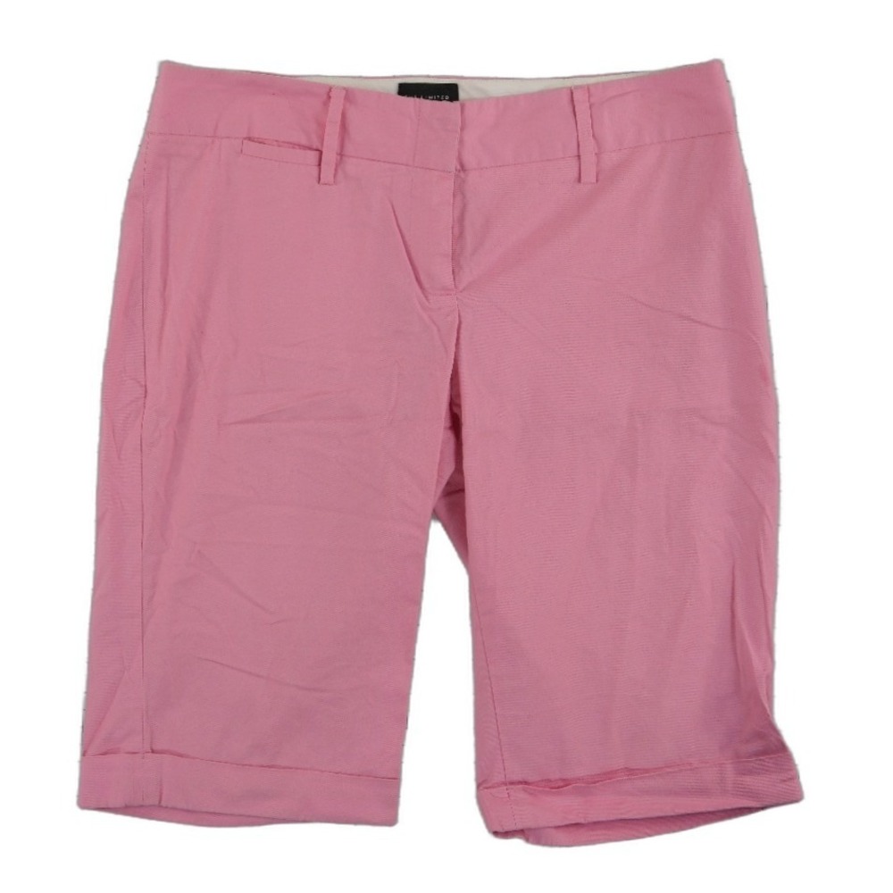 The Limited Bermuda Shorts Women's‎ Size 10 Pink Drew Cuffed Cotton Mid Rise
